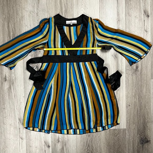 Women's Vintage Costa Blanca Multicolour Stripes Medium Dress - Picture 4 of 5